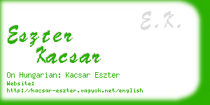 eszter kacsar business card